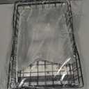 Large 2 Tier Fruit Basket for Kitchen Counter with 2 Banana Hangers, Metal Fruit Bowl with Protection Mats for Vegetable Bread Snack, Black, 14.5" W x 9.5" D