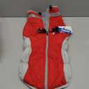 FUAMEY Dog Coat for Large Dogs,Waterproof Dog Winter Jacket with Harness Built in Puppy Cold Weather Coats Reflective Pet Vest with Zipper Warm Fleece Dogs Snowsuit Windproof Red L (L(chest:24in))