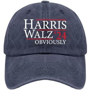 Harris Waltz 2024 Obviously Sun Hat Gardening Hat Navy Blue Mens Golf Hat Gifts for Mom Golf Hats