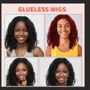 Curly Bob Wig Human Hair, Glueless Short Curly Wig, Comes with Hair Ring, Pre Plucked, Wear and Go, Comfortable and Breathable, Easy to Wear, Suitable for Black Women (Black)