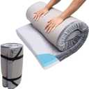 Memory Sponge Camping Mattress is Suitable for Adult Waterproof Sleeping mats, roll up Floor mattresses, Foldable mattresses, and Guest mattresses. (Queen:80X60X3")