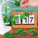 48 PCS St Patricks Day Decorations, Shamrocks Shaped Ornaments for Tree, 3 Styles Good Luck Clover Hanging Baubles, Shamrocks Decorations for St Patricks Day Accessories Home Decor Supplies