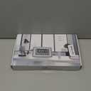 WallarGe Atomic Clock with Outdoor and Indoor Temperature - 12.5 Inch Self-Setting Digital Clock Large Display, Battery Operated Wall Clocks or Desk Clocks for Bedroom, Livingroom, Office