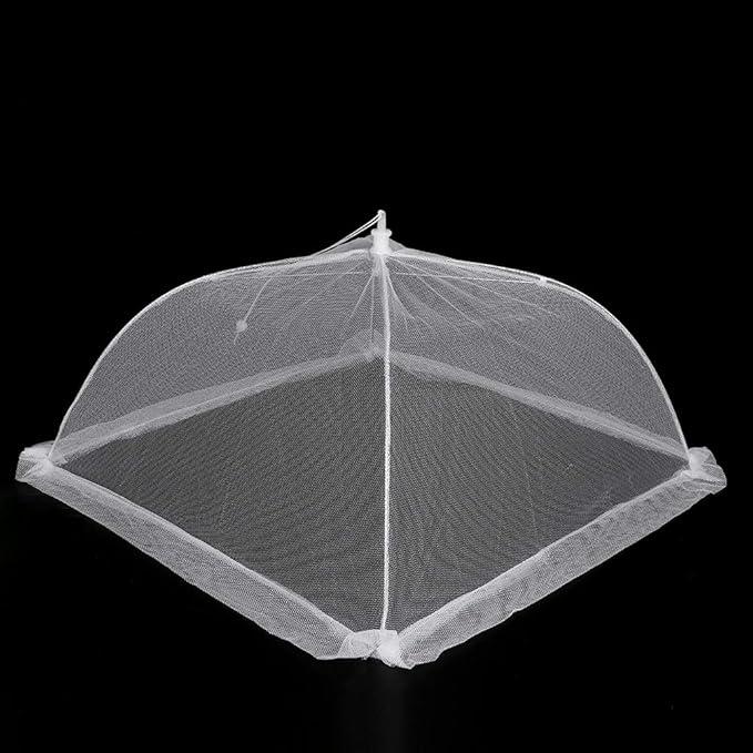 Foldable Square Food Cover with Mesh Design, Detachable 43cm Picnic Grill Protector, Anti Fly Dining for Outdoor Use 4 Pack