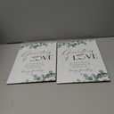 2 x Generations Of Love Sign, Greenery Wedding Ceremony Sign, Pack of 1 Wooden Tabletop Sign with Stand, Wedding Supplies, Engagement and Reception Wedding Decorations - LD34