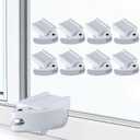 Window Locks, Diecast Durable Design, Compatible with Horizontal and Vertical Window, Fit 1/16 inch(0.16cm) up to Wide Rail Easy Installation Enhanced Safety(8 Pack,1-3/16 Inch Short Version)