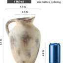 Vintage Pitcher Vase, 9.7 inch Handcrafted Decorative Ceramic Vase for Home, Dining Table, Bathroom, or Bookshelf Accents