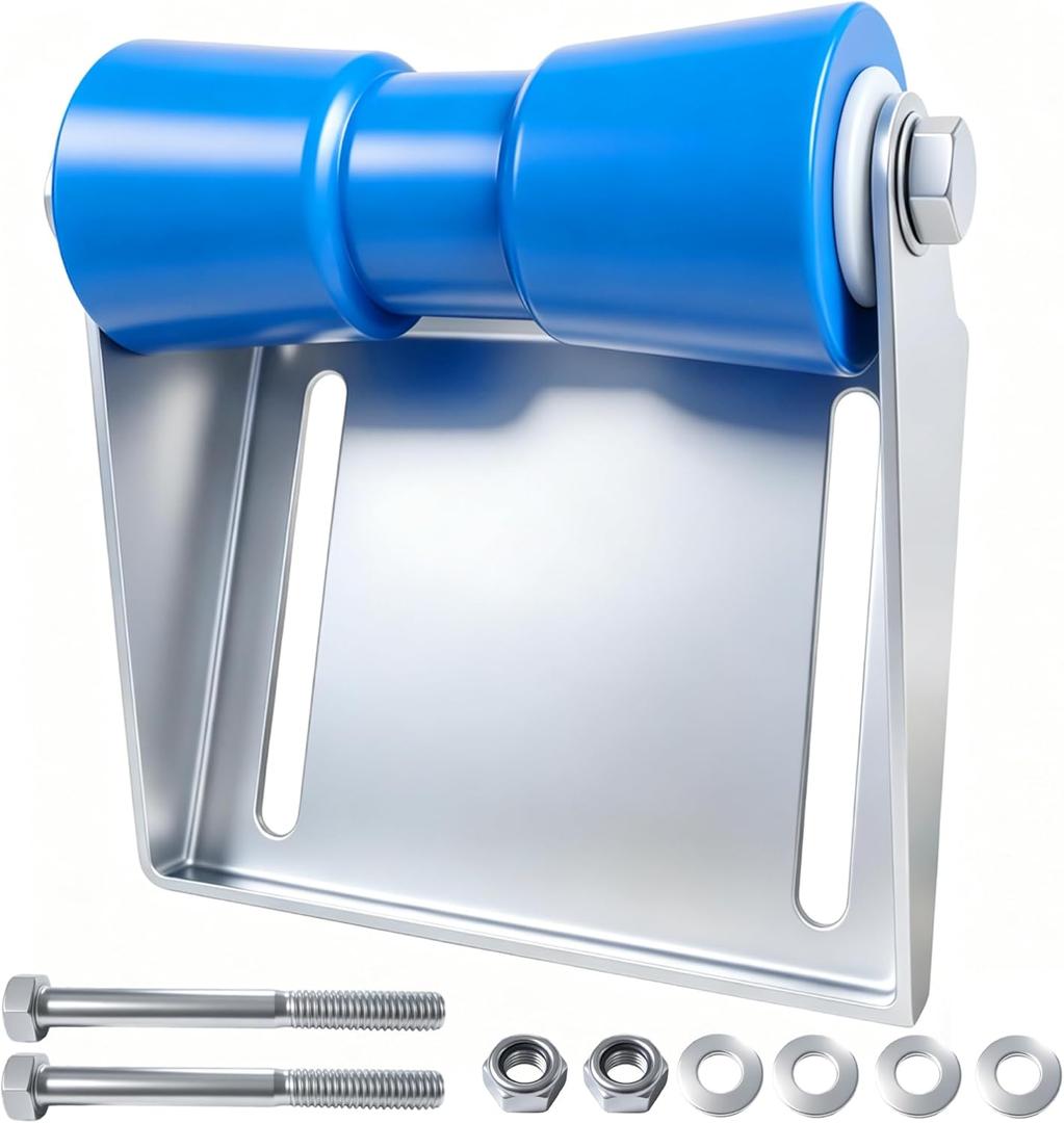 8inch/10inch/12inch Boat Trailer Rollers with Brackets Galvanized Steel Keel Roller Assembly Kit for Easy Water Launch