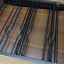 TOOLF 12 Drawers Rolling Storage Cart with Wooden Top for Classroom, Black