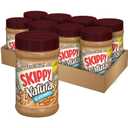 SKIPPY Natural Peanut Butter Spread, Creamy, 7 g protein per serving, 15 oz. (8 Pack) BBD: 06-13-26
