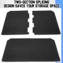 2.5 Inch Low Pile Transitional Non Slip Rectangular Rubber Angled Entry Mat for Wheelchairs Shock Absorption Indoor Outdoor Use, Black