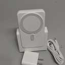 3-in-1 Wireless Charging Station: Portable 10000mAh Power Bank Charger Compatible for Phone Air/17/16/15/14/13/12 Series and Watch - Detachable Magnetic Charging Stand White