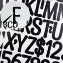 8 Sheets 2 Inch Letter Number Stickers, 376 Pieces Self Adhesive Vinyl Capital Alphabet Punctuation Stickers for Scrapbook, Mailbox, Crafts and DIY, Green