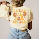 Childhood Cancer Awareness Shirt Women in September We Wear Gold Tshirt Gold Ribbon Pediatric Cancer Short Sleeve Tops (M)