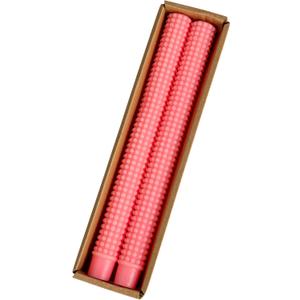 Creative Co-Op Hobnail Taper Candles in Box, Green, Set of 2 (10"H)