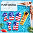 5 Pack Patriotic Pool Floating Letters, 250th Anniversary Foam Float Board, 19.7 x 11.8"