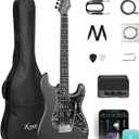 ENYA XMARI Smart Electric Guitar, 39" Beginner Kit with Built-in 4 Effects
