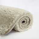 Suchtale Bath Mat, 16" x 24", Light Tan, Non-Slip, Machine Washable, High Pile, Bathroom