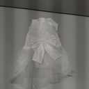 Dog Dress Tutu Skirt for Dogs Cats Girl, Sweet Dog White Princess Dresses with Bowknot, Pet Lace Costume Formal Clothes for Wedding Party Holiday Birthday (White, Medium(8-13lb))