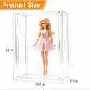 Barbie Doll Display Case, Acrylic Display Case with Magnetic Door, Dustproof Clear Storage Organizer Box for Barbie Action Figures, Lego Models & Collectible Dolls, 10.6x5.1x14inch
