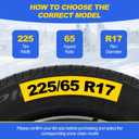 Auto Tightening Snow Chains for Cars, SUVs & Pickup Trucks 1-Min Quick-Fit Auto Installation, Reusable Universal Emergency Traction Tire Chains Set of 2ALN150