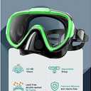 Snorkel Set Adults Snorkeling Gear Anti-Fog Panoramic View Swim Mask Dry Top Snorkel Kit with Carry Bag for Snorkeling Scuba Diving Swimming Travel (Grass Green+Black)