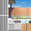 6FT No Dig Privacy Metal Fence Post for Wood Slat U-ShapeBlack Line Post Outdoor Privacy Fence Panels Butt-Joint 6Pack