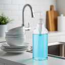 Plastic Soap Dispenser Empty Pump Bottles 16.9oz 2 Pack Refillable Liquid Hand Soap Bottle with Leak-Proof Pump for Kitchen, Bathroom, Office Clear