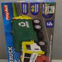 JOYIN Large Friction Powered Garbage Truck Toy Set, Includes Dumpster, Trash Bins, and Learning Cards for Kids, Boy Toys Birthday Gift for Boys Girls Kids Toddler Gift for Christmas (Green)