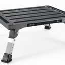XINQIAO Foldable RV Step Stool with Rubber Feet, 4 Adjustable Heights Portable Heavy Duty Aluminum Folding Step for RV Entry, Trailer, Camper, Fishing and Outdoors