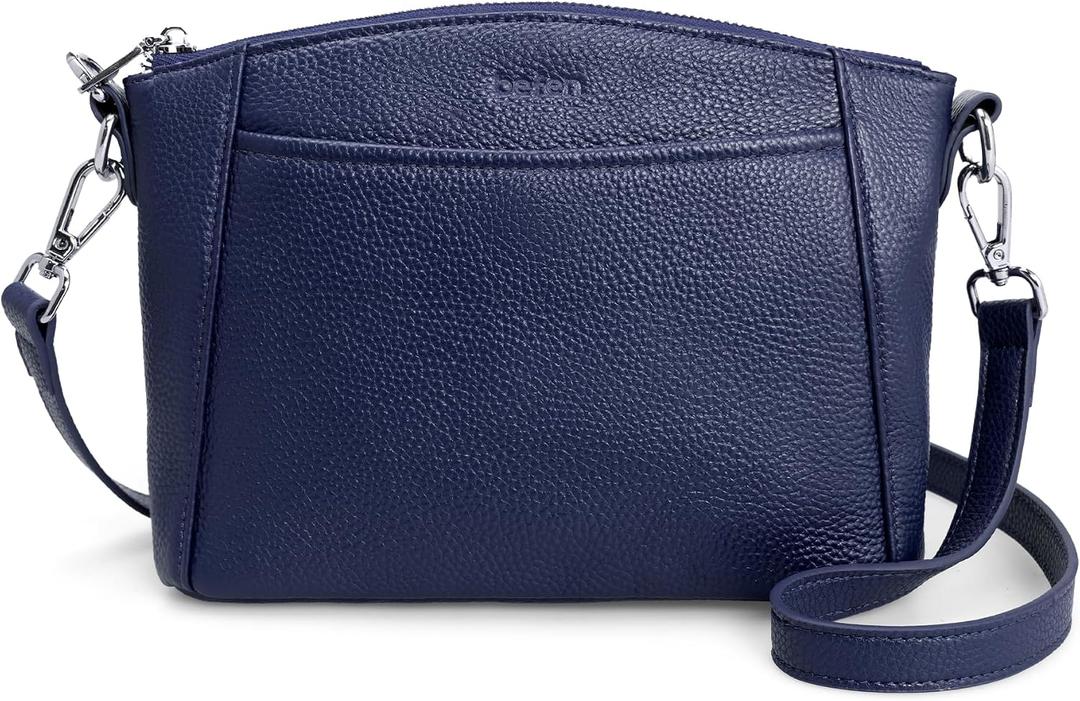 befen Genuine Leather Small Crossbody Bags for Women Anti-Theft Cross Body Purse Handbags with RFID Blocking Card Slots