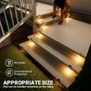 SOLPEX Solar Fence Lights Outdoor 16 Pack, Solar Step Lights Waterproof Led Solares Light for Outdoor Stairs, Deck, Fence, Yard, Patio, and Balcony(Warm White)