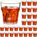 Tioncy 30 Pcs 9 oz Acrylic Whiskey Glasses Shot Glasses For liqueur Unbreakable Stackable Beer glass for Drinking Water Vodka Cocktail Beer Party Bar
