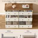 VASAGLE 6-Drawer Dresser, Chest of Drawers, 47.2 x 15.7 x 30.7 in