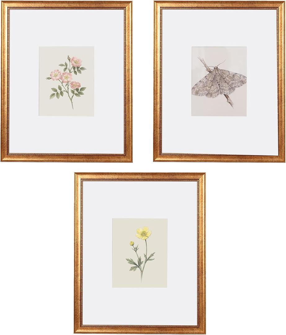 16"X20" Vintage Picture Frame for Wall Hanging or Tabletop,Set of 3
