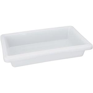 CAC China FS4H-3W Half Size White Polyethylene Food Storage Box 18" x 12" x 3"