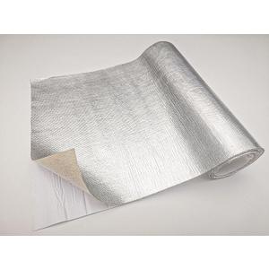 Self-Adhesive Aluminized Fiberglass Cloth Heat Shield Blanket - 12"x24" Aluminum Backed Thermal Reflective Insulation Barrier for High Temp Protection (Automotive Exhaust, Firewall)