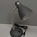 LEPOWER Metal Desk Lamp, Eye-Caring Table Lamp, Study Lamps with Flexible Goose Neck for Bedroom, Home Office (Matte Black)