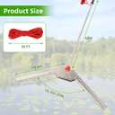 Sancat Lake Weed Cutter ,37" Pond Weed Rake ,Lake rake, Aquatic Pond Plant Cutting Tool,3 Adjustable Cutting Angles , 30ft Throw Rope ,Sharp Stainless Steel Blades Shear Cattail, Reed, Algae & Weeds