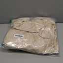 LIBERECOO Oval Fitted Vinyl Tablecloth - Cream Wood - 68" x 48" (Oval) - Waterproof, Elastic Edged for Secure Fit, Easy to Clean Plastic Table Cover