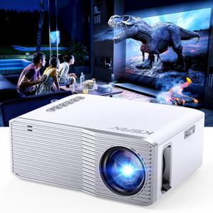 Projector with WiFi and Bluetooth, [Native 1080P Upgrade 240 ANSI] KSAN Portable Projector, Mini Movie Projector for Outdoor Use, Bedroom Ceiling Video Projector Compatible with Phone/TV Stick/PC/PS5