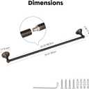Antique Bathroom Towel Bar Oil Rubbed Bronze, 24 Inch Towel Racks for Bathroom Wall Mounted,Bathroom Towel Holder Bronze,Home Decor Towel Rod