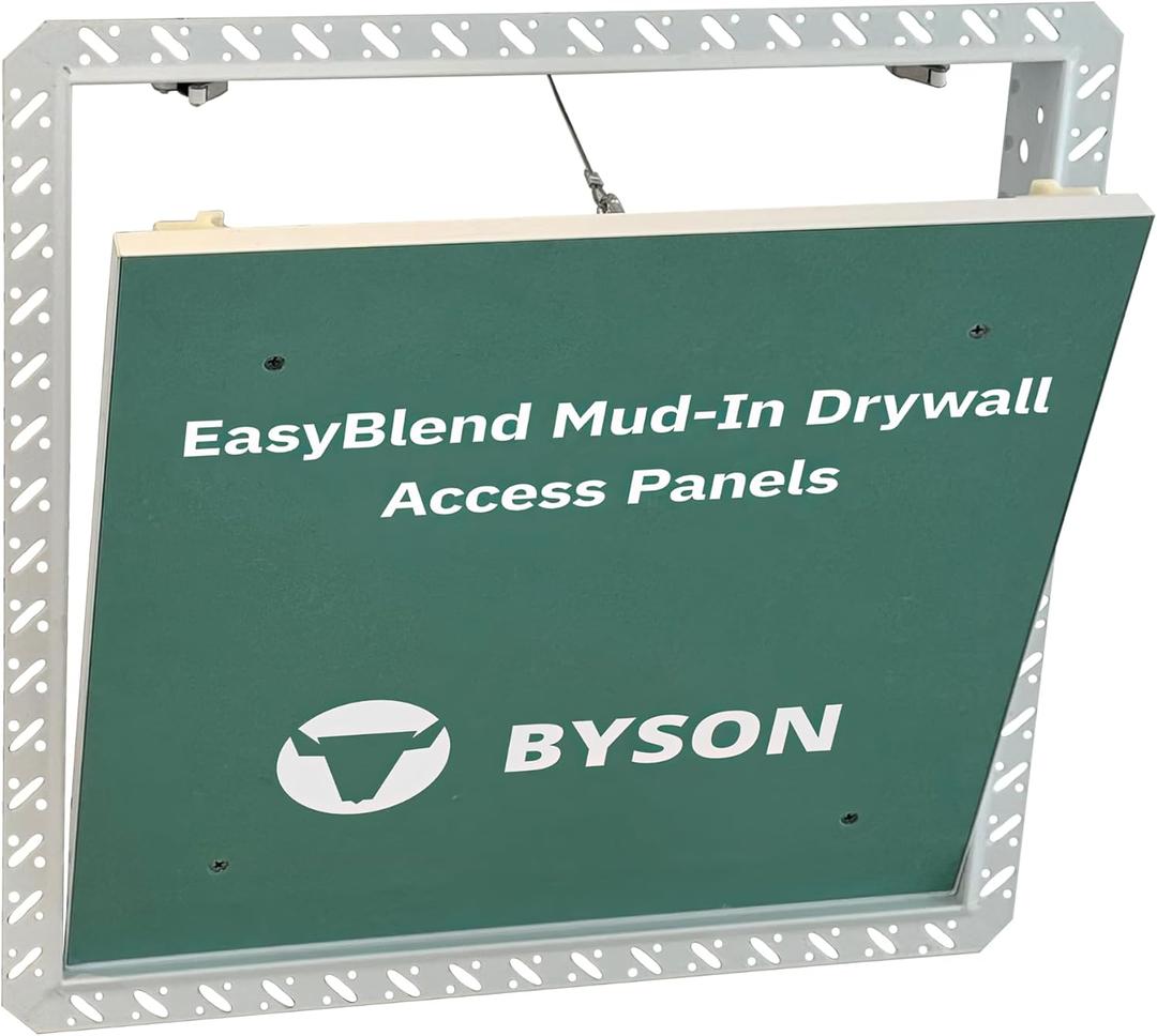Byson Drywall Access Panel 20x20 Inches – Wall Access Door with Mud-in Flange, Heavy Duty Steel Frame, 5/8” Gypsum Inlay, Hidden Hinged Push Lock
