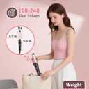 Travel Curling Iron 1 Inch,Dual Voltage Curling Iron 110-240V with European Plug,Small Curling Wand for Women & Short Hair, 5 Temp Digital Settings, Auto-Off, Anti-Scald,Heat-Resistant pad (Rose Gold)