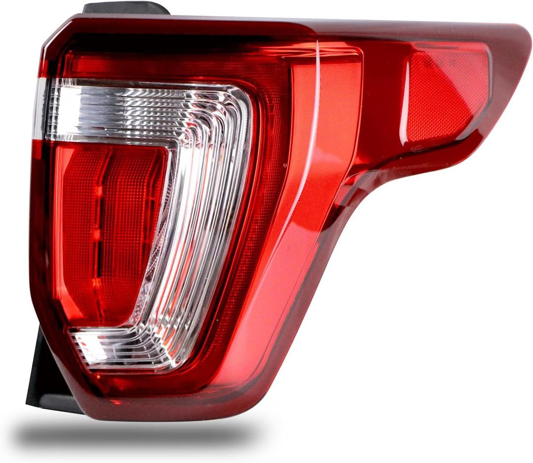 Tail Light Compatible With 2016 2017 2018 2019 Ford Explorer Right Passenger Side LED Taillight with Harness and Bulbs Replace FB5Z13404A