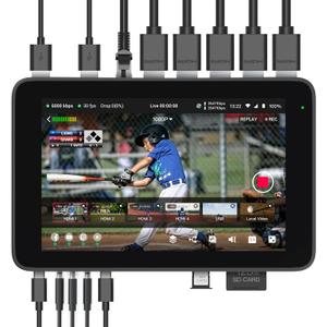 YoloLiv YoloBox Ultra, The Ultimate Horizontal/Vertical NDI Live Streaming Equipment, Switcher Monitor Encoder Recorder, for Facebook, YouTube, Instagram, Tiktok, RTMPS