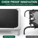 Senneny Chew Proof Elevated Dog Bed Large Sized Dog, Raised Cot for Indoor Outdoor Camping, Heavy-Duty Chew Resistant Hidden Fabric Indestructible Dog Bed, L, 50" L x 33" W x 8" H