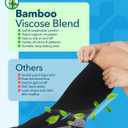 Doctor's Select Bamboo Viscose Light Compression Socks for Women & Men - 3 Pairs, 8-15 mmHg Compression Socks, Knee High L
