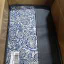 SLEEPBELLA Duvet Cover King, 600 Thread Count Cotton Blue & Green Paisley Floral Pattern Reversible Comforter Cover