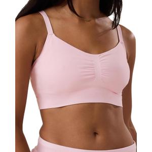 Kindred Bravely Sublime Sleep Pumping Bra Hands Free, Adjustable Pumping & Nursing Bra with EasyClip for All Breast Pumps (Pale Pink, Small Busty)